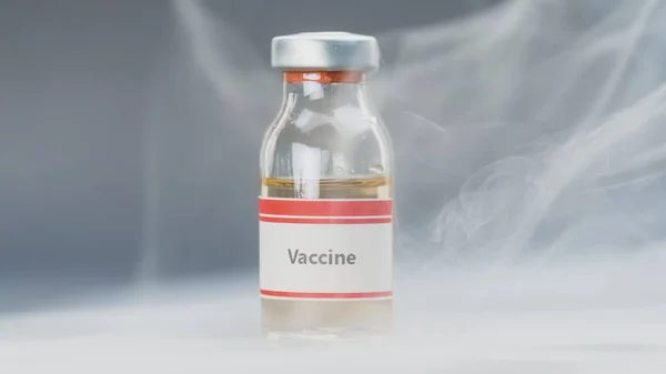 Vaccin Contre Lethatl Virus Petites Bouteilles Avec Caméra Poussée — Photo