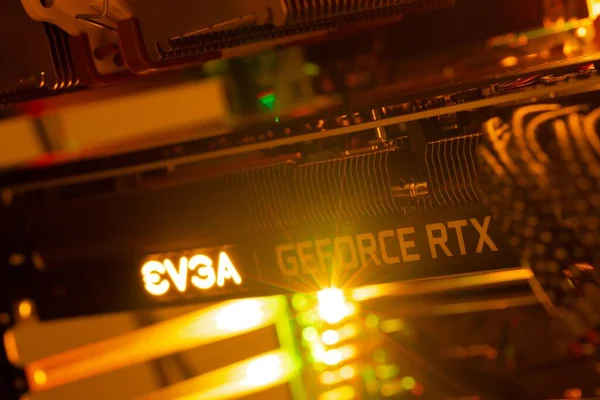 Budapest Węgry Circa 2021 Karta Graficzna Evga Gforce Rtx 3080 — Zdjęcie stockowe