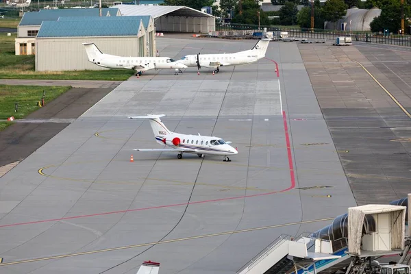 Budapest Hongarije Circa 2020 Privé Jets Parkeren Hongaarse Internationale Luchthaven — Stockfoto