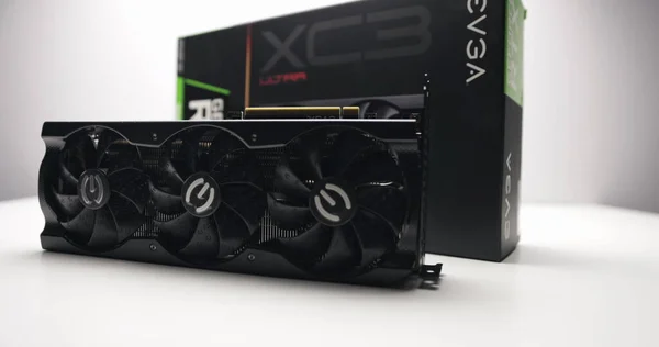 Budapest Hungría Circa 2020 Evga Gforce Rtx 3080 Tarjeta Gráfica —  Fotos de Stock