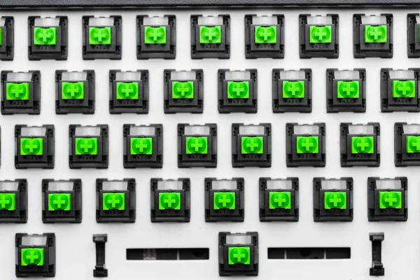 Budapest Hungary Circa 2021 Razer Mechanical Gamer Keyboard Switches Closeup — Stock Photo, Image