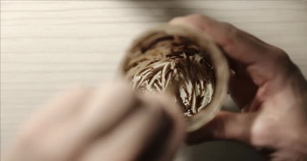 More Chocolate Cream Empty Jar — Stock Video