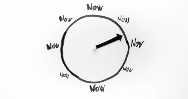 时钟显示现在每一秒钟。决策概念 — 图库视频影像