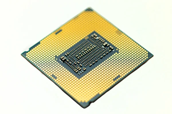 Centrale verwerkingseenheid close-up computer onderdeel close-up — Stockfoto