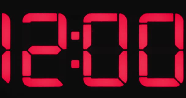 12のクローズアップ映像を表示するデジタルカウンター — ストック動画