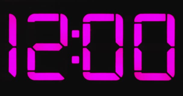 12のクローズアップ映像を表示するデジタルカウンター — ストック動画