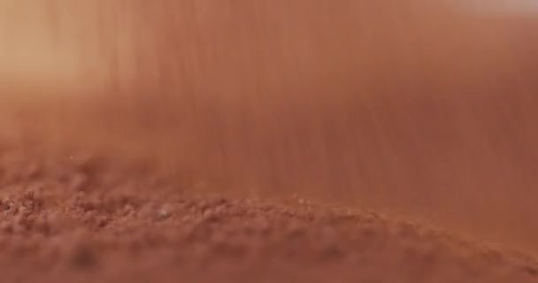 粉末如沙子般流动物体的特写 — 图库视频影像