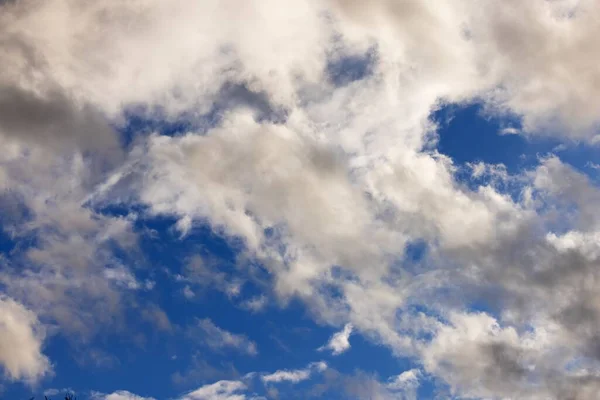 Nube esponjosa agita el cielo azul — Foto de Stock