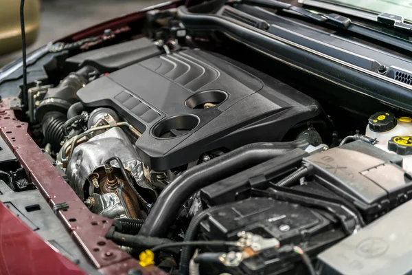 Detalhe foto de um motor de carro — Fotografia de Stock