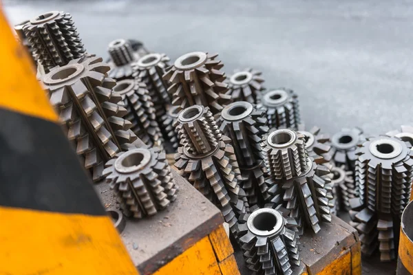 Industrial drill bits stacked up — Stock Photo, Image