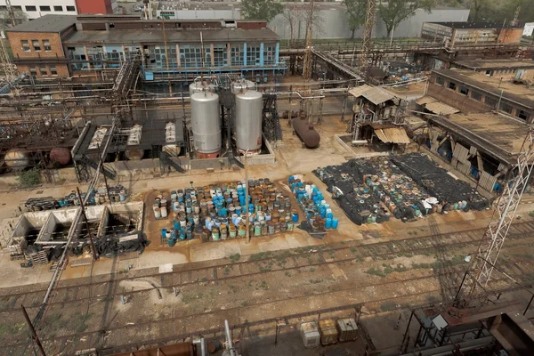有毒廃棄物のグライダーの映像のいくつかの樽 — ストック写真