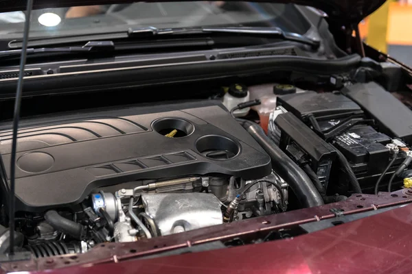 Detail photo of a car engine — Stock Photo, Image