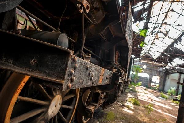 旧工业火车的一部分 — 图库照片