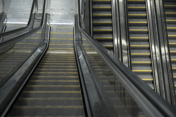 Moving escalator in the business center — Stock Photo, Image