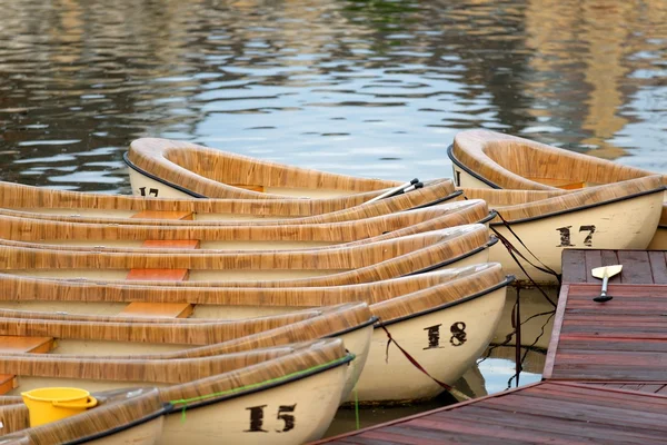 Wooden canoes — Stock Photo, Image