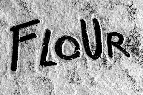 White flour on black background — Stock Photo, Image