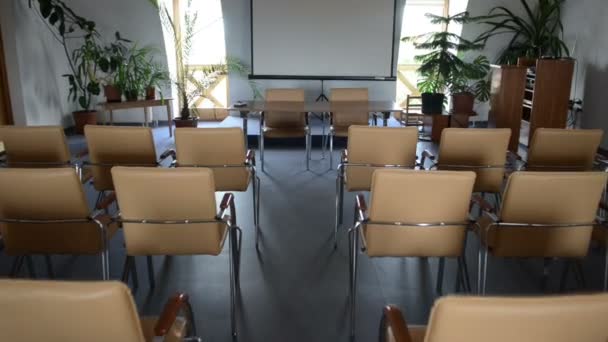 Imagens vazias de glidecam em sala de aula — Vídeo de Stock