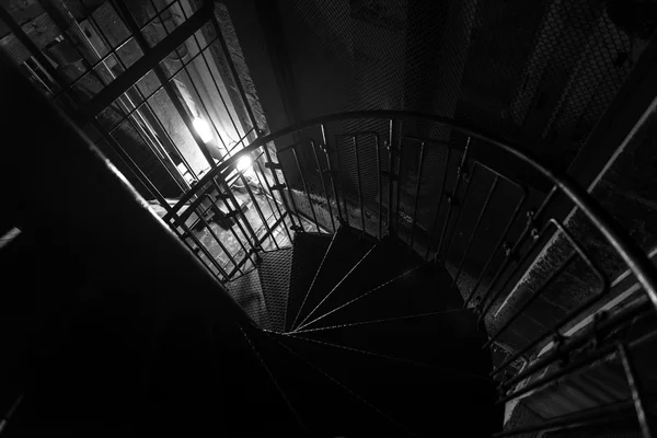 Industrial staircase going down — Stock Photo, Image