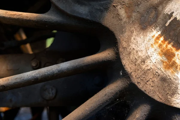 Industriële versleten metalen close-up foto — Stockfoto