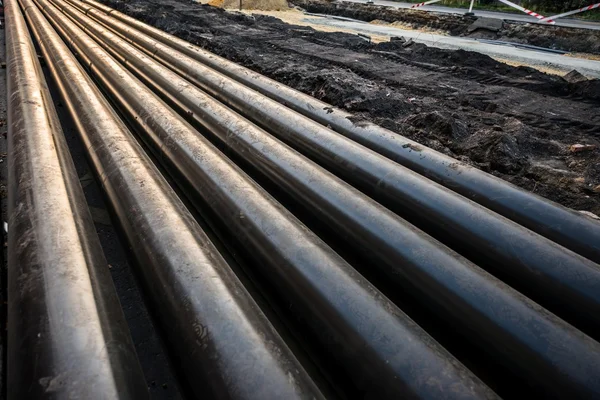 Pipes at construction site — Stock Photo, Image