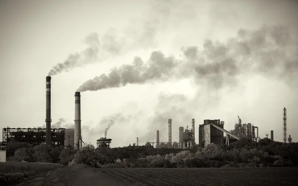 Chimney of a Power plant — Stock Photo, Image