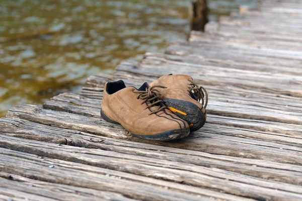 Pair of hiking shoes — Stock Photo, Image