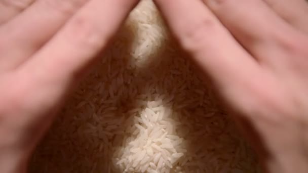 Fondo de arroz blanco — Vídeos de Stock