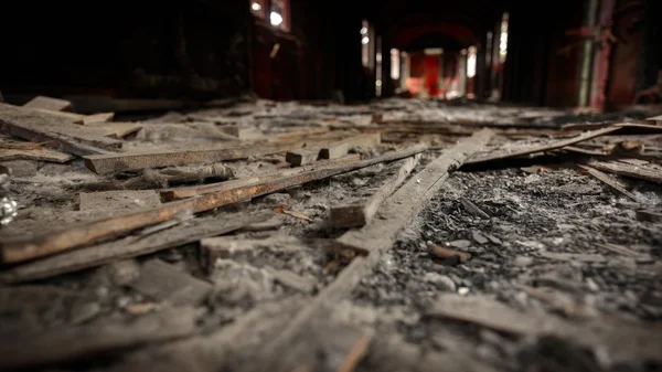 Interno disordinato del veicolo di un vagone ferroviario — Foto Stock