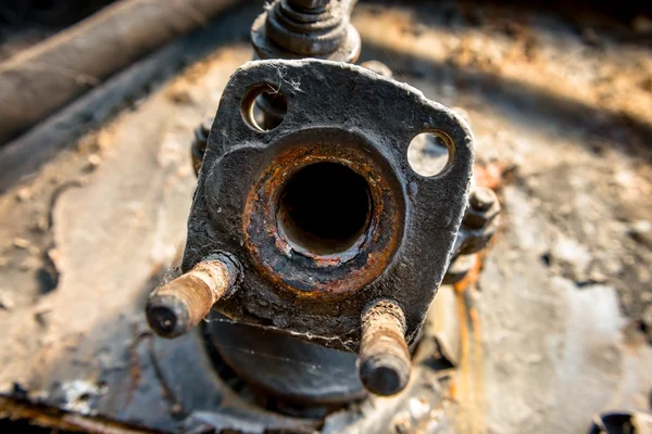 Industrial worn metal closeup photo — Stock Photo, Image