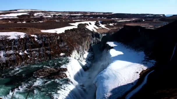 Wasserfall in Island — Stockvideo