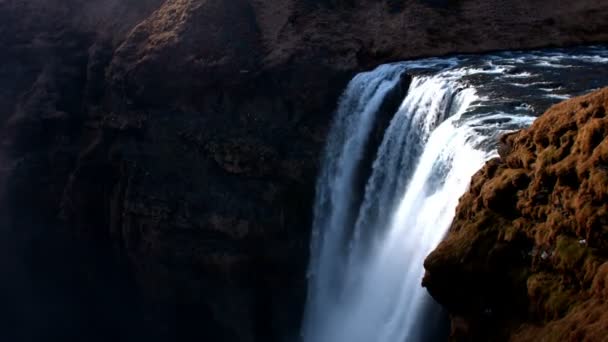 Wasserfall in Island — Stockvideo