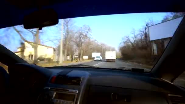 Interior do carro em movimento do veículo — Vídeo de Stock