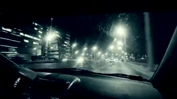 Interior mobil dalam kendaraan bergerak — Stok Video