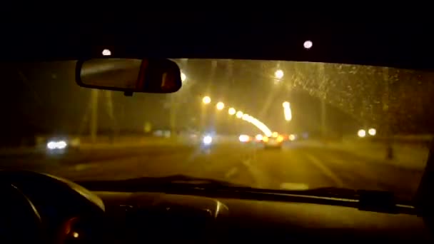 Interior del coche en vehículo en movimiento — Vídeos de Stock
