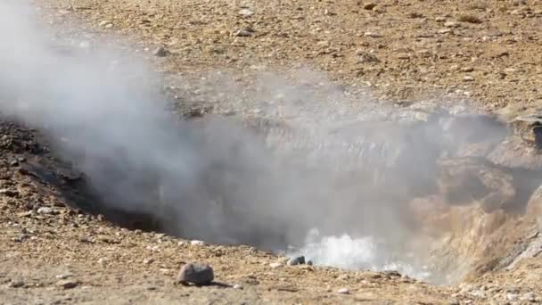 Terreno geotermicamente activo — Vídeo de Stock