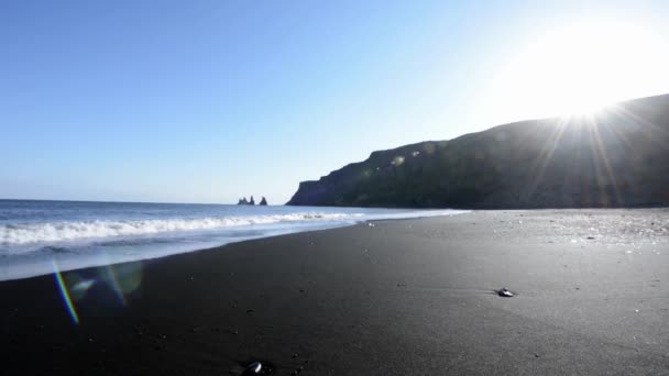 Água da costa de lavagem — Vídeo de Stock