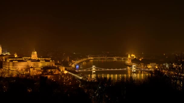 Budapest timelapse felvétel — Stock videók