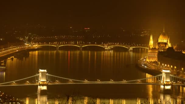 Budapest timelapse felvétel — Stock videók