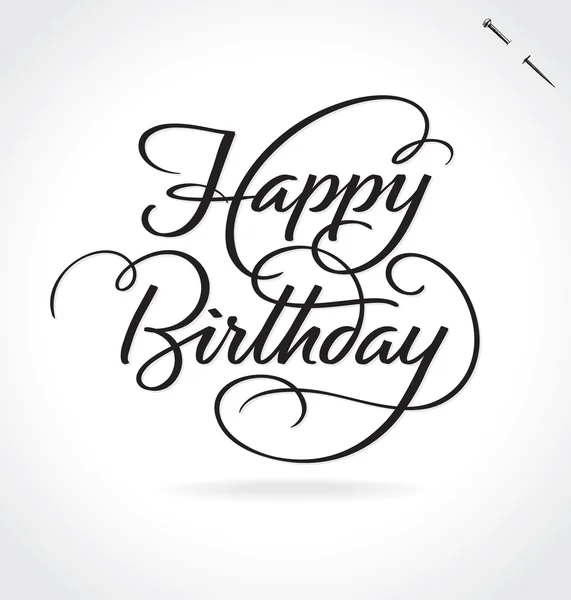 Herzlichen Glückwunsch zum Geburtstag Handschrift, Vektorillustration. handgezeichnete Schriftzug-Karte Hintergrund. moderne handgefertigte Kalligraphie. Handgezeichnetes Schriftelement für Ihr Design. Stockillustration