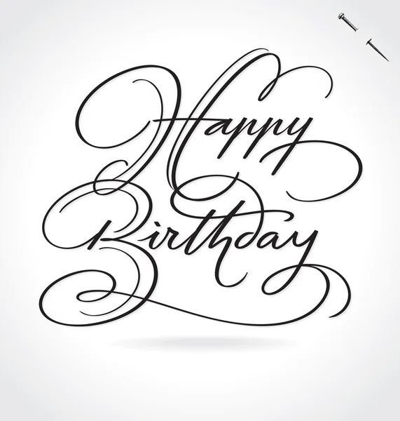 Herzlichen Glückwunsch zum Geburtstag Handschrift, Vektorillustration. handgezeichnete Schriftzug-Karte Hintergrund. moderne handgefertigte Kalligraphie. Handgezeichnetes Schriftelement für Ihr Design. lizenzfreie Stockillustrationen