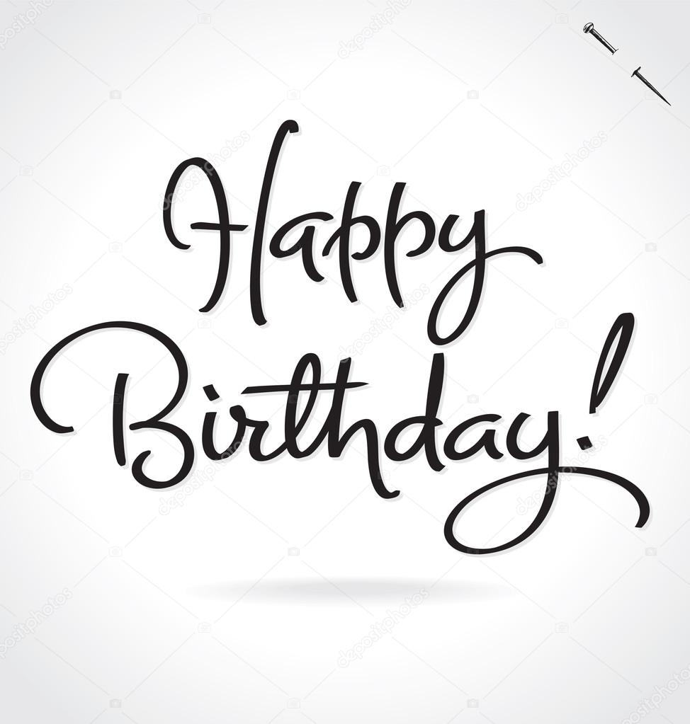 HAPPY BIRTHDAY original custom hand lettering -- handmade ...