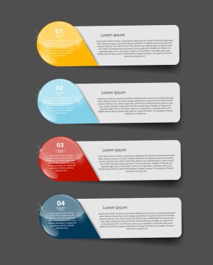 İş Vektörü İllüstrasyonu için Infographic Şablonları.