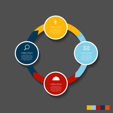 İş Vektörü İllüstrasyonu için Infographic Şablonları.
