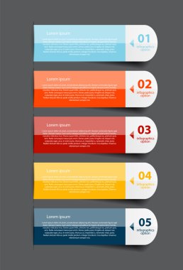 İş Vektörü İllüstrasyonu için Infographic Şablonları.