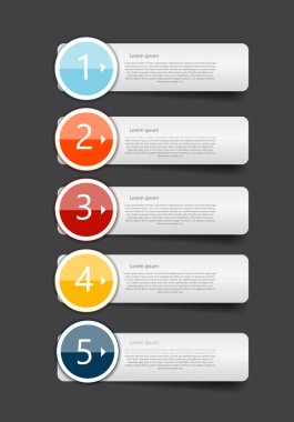 İş Vektörü İllüstrasyonu için Infographic Şablonları.