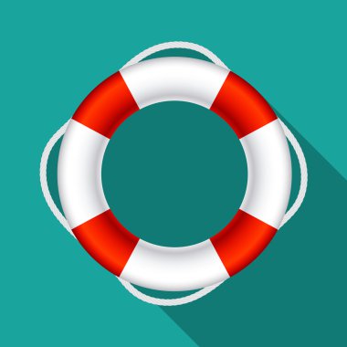 Lifebuoy işareti sembol vektör çizim Eps10