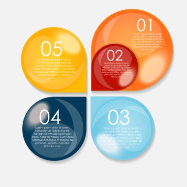 İş Vektörü İllüstrasyonu için Infographic Şablonları.