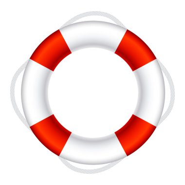 Lifebuoy işareti sembol vektör çizim