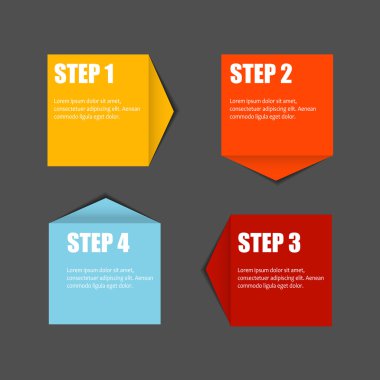 İş Vektörü İllüstrasyonu için Infographic Şablonları.