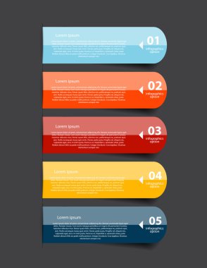 İş Vektörü İllüstrasyonu için Infographic Şablonları.